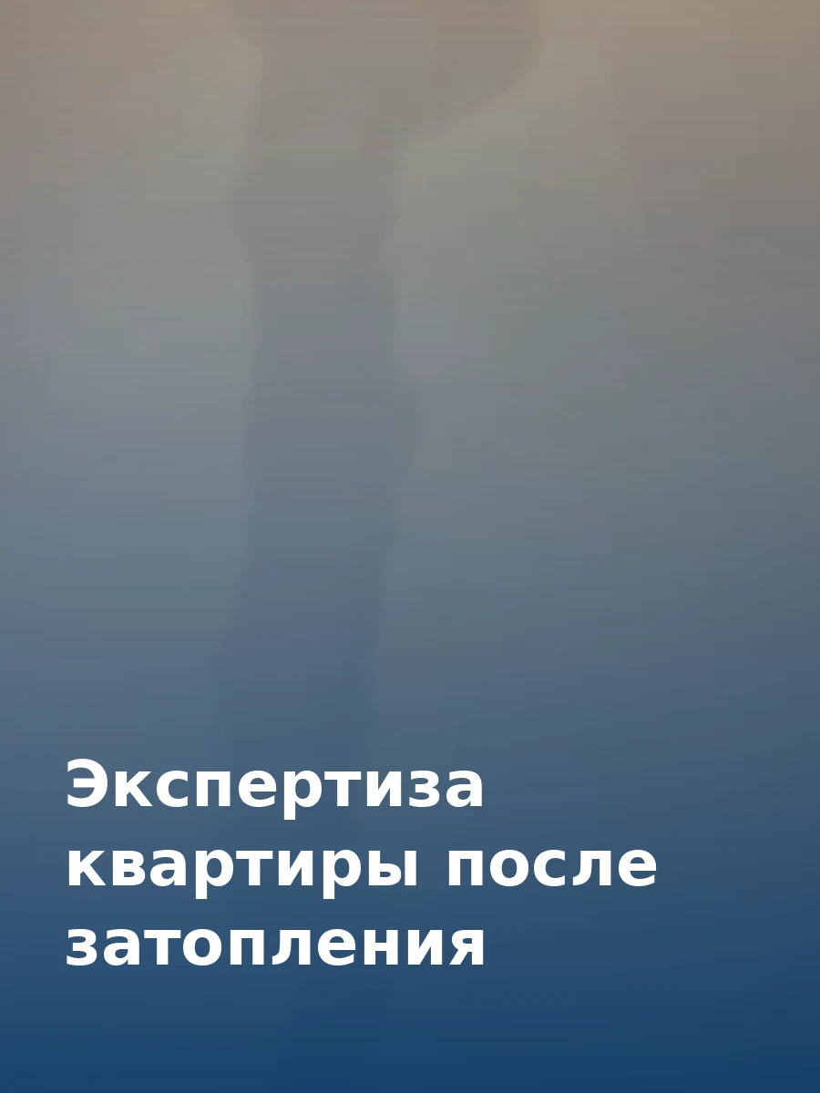 Экспертиза квартиры после затопления