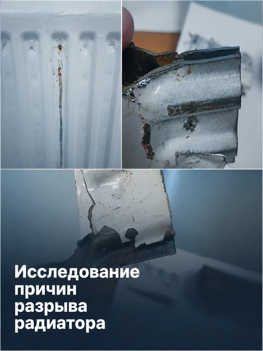 Исследование причин разрыва радиатора